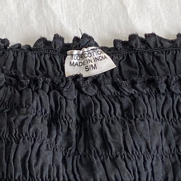 India Boho Bohemian Print Cinched Top Tiered Dress - Picture 5 of 8